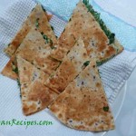Vegan quesadillas with Herbed tofu and baby spinach