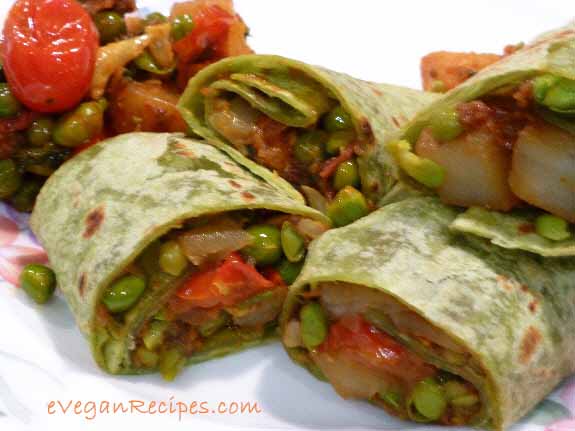 Vegan Wraps Recipes With Curried Vegetables