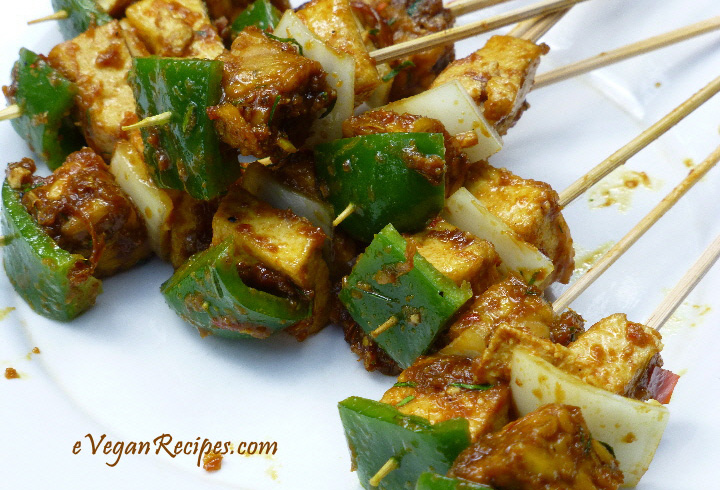 Vegan Barbecue Satay Tofu