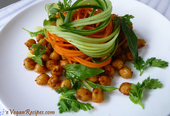 High Protein Salad – Chickpeas With Roasted Spices