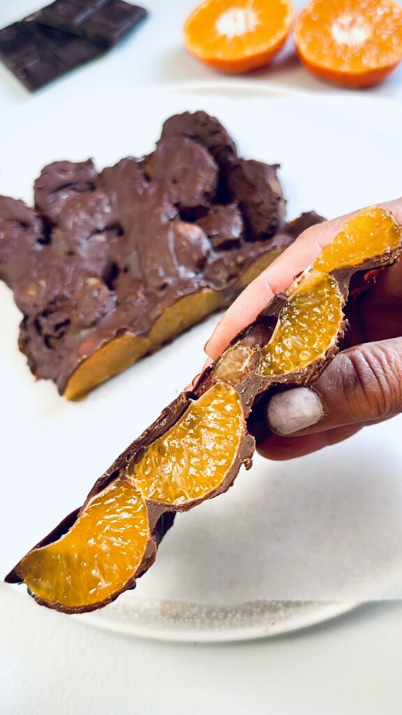 Mandarin choco bark