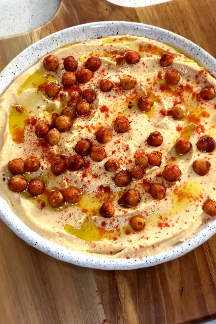 The Creamiest Hummus with Chilli Chickpeas