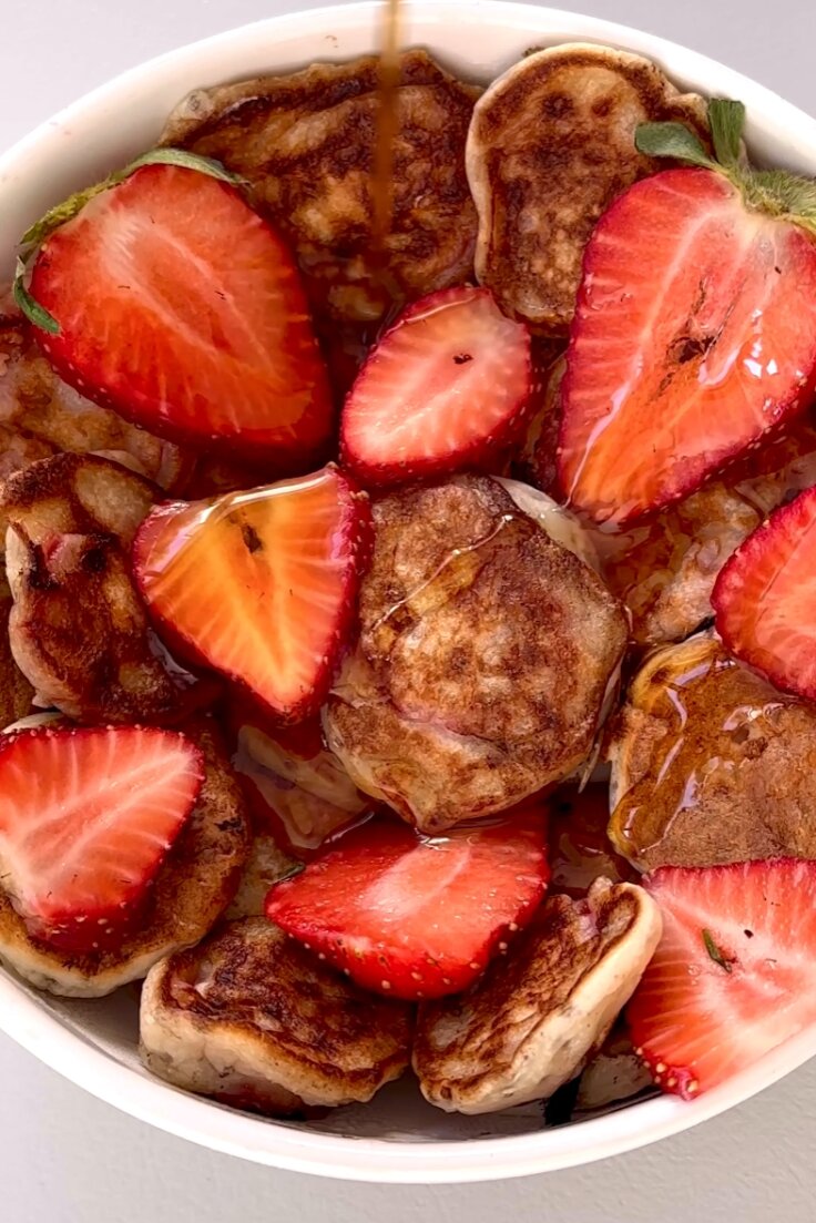 Healthy Strawberry Pancake Bites