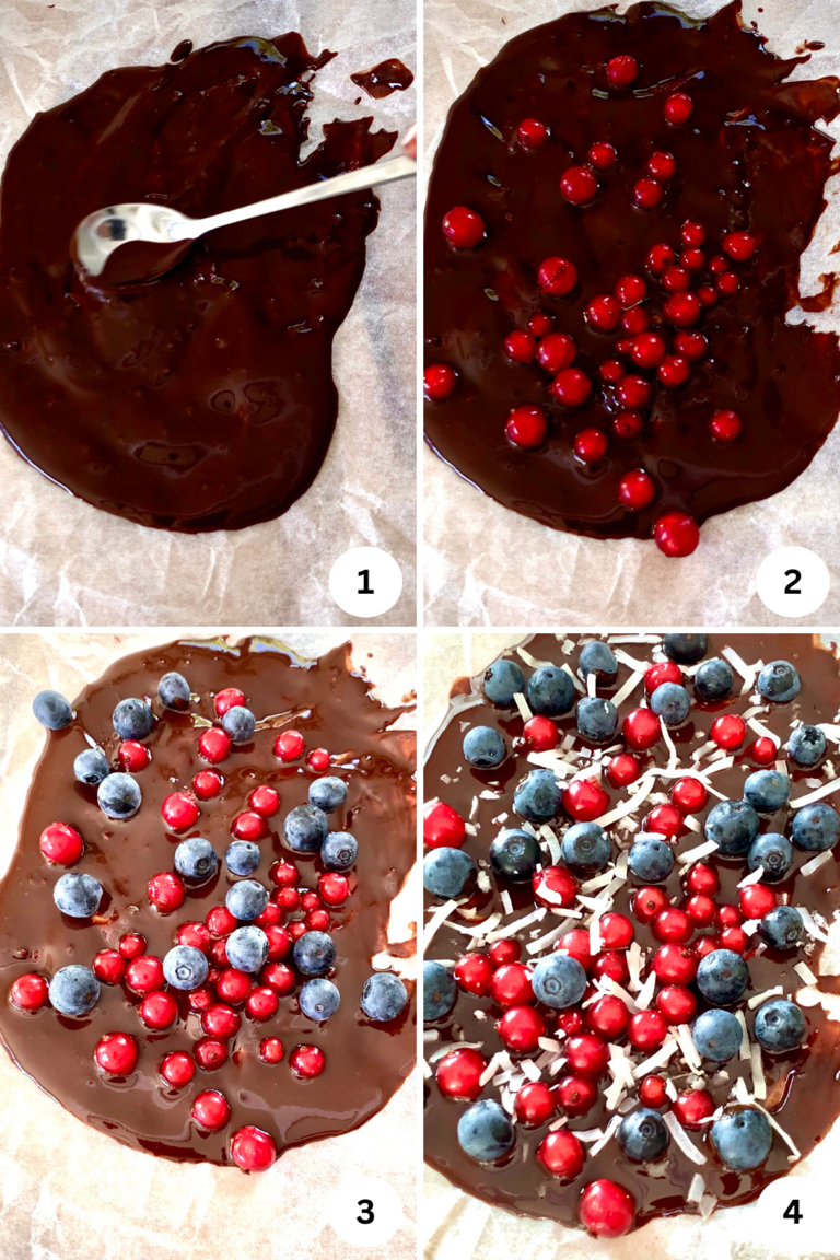 Chocolate Berry Bark instructions
