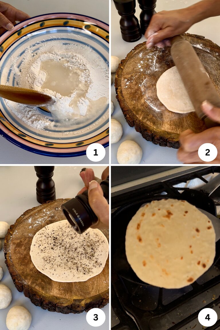 Salt and Pepper Tortillas Steps