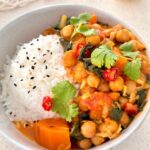 High Protein Chickpea Spinach Curry