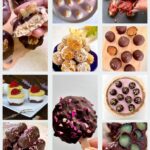 10 bite-sized vegan treats - energy balls, truffles and no-bake chocolate bites for healthy snacking.